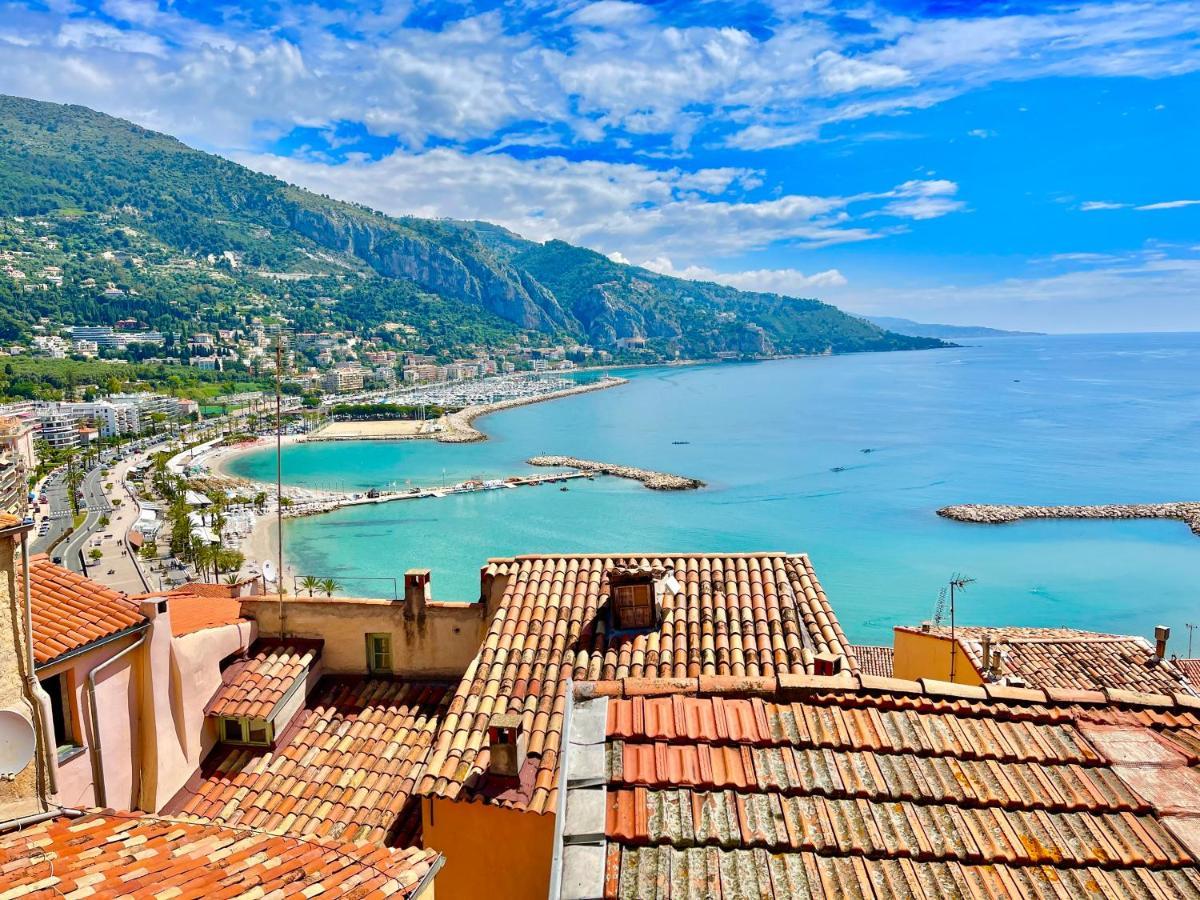 Vieux Chateau, Vue Mer Apartman Menton Kültér fotó